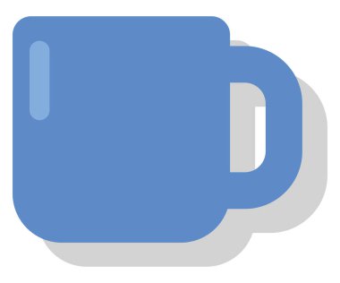 Mavi kupa, illüstrasyon, beyaz arkaplan üzerinde vektör