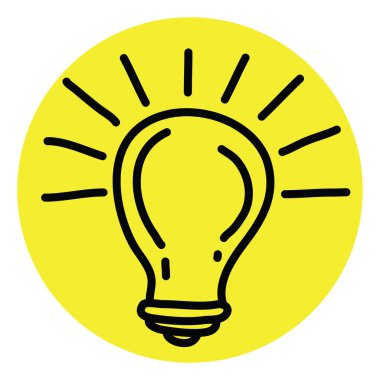 Parlak ampul, illüstrasyon, beyaz arkaplan üzerindeki vektör