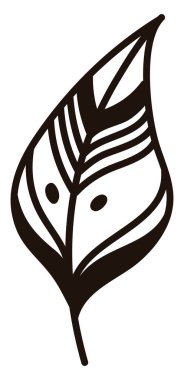 Kuş tüyü, illüstrasyon, beyaz arkaplandaki vektör