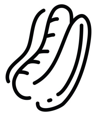 Taze sosisli sandviç, illüstrasyon, beyaz arka planda vektör.