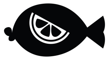 Limon balığı, illüstrasyon, beyaz arkaplanda vektör