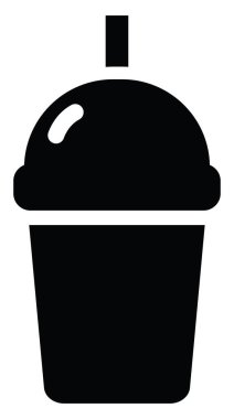 Bardakta soğuk içecek, resimleme, beyaz arka planda vektör.