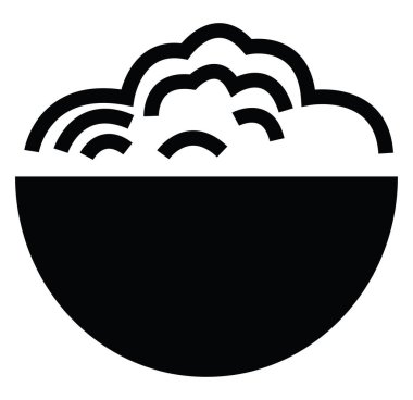 Bir kase spagetti, illüstrasyon, beyaz arka planda vektör.