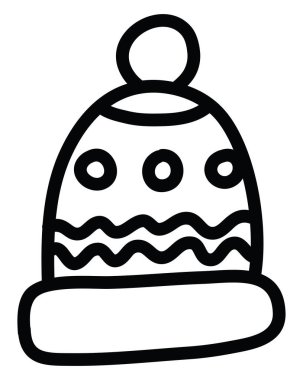 Şirin şapka, illüstrasyon, beyaz arka planda vektör.