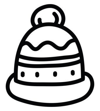 Küçük bere, illüstrasyon, beyaz arkaplanda vektör