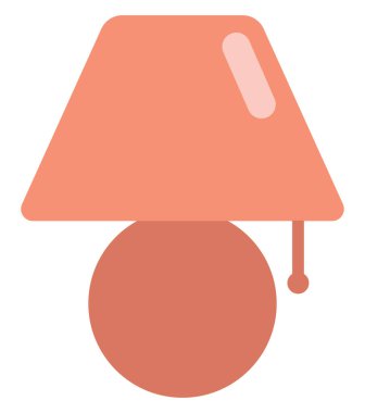 Küçük gece lambası, illüstrasyon, beyaz arkaplandaki vektör