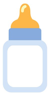 Bebek şişesi, illüstrasyon, beyaz arka plandaki vektör.