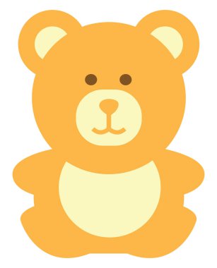 Ayı oyuncağı, illüstrasyon, beyaz arkaplandaki vektör