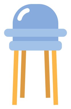 Yüksek sandalye, illüstrasyon, beyaz arkaplandaki vektör