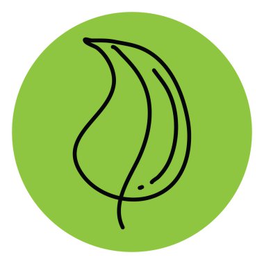 Küçük yeşil yaprak, illüstrasyon, beyaz arkaplan üzerindeki vektör