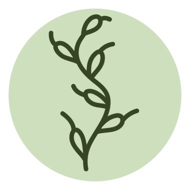 Tuhaf yapraklar, illüstrasyon, beyaz arkaplandaki vektör