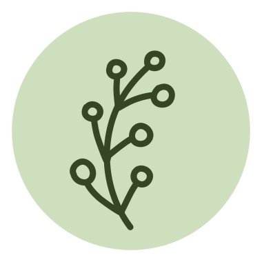 Yuvarlak yapraklar, illüstrasyon, beyaz arkaplan üzerindeki vektör