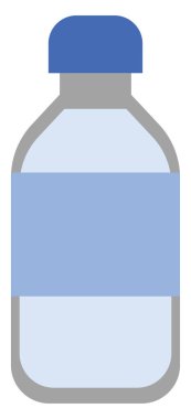 Bir şişe su, illüstrasyon, beyaz arkaplanda vektör.