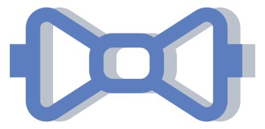 Mavi kravat, illüstrasyon, beyaz arkaplanda vektör