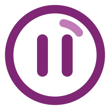 Pembe duraklatma tuşu, illüstrasyon, beyaz arkaplan üzerindeki vektör