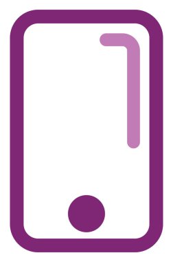 Pembe cep telefonu, illüstrasyon, beyaz arkaplan üzerindeki vektör