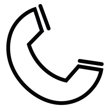 Garip telefon sapı, illüstrasyon, beyaz arka plandaki vektör.