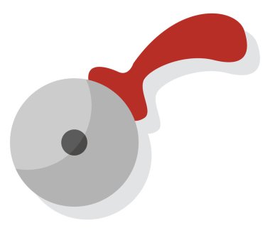 Pizza bıçağı, illüstrasyon, beyaz arka planda vektör.