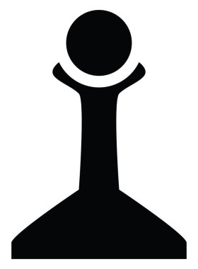 Beyaz arkaplanda Rus satrancı, illüstrasyon, vektör