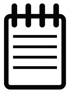 Okul notları, illüstrasyon, beyaz arkaplan üzerindeki vektör