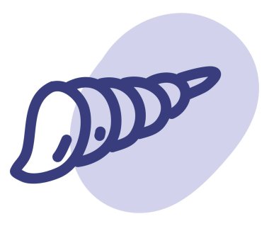 Deniz kabuğu hayvanı, illüstrasyon, beyaz arkaplandaki vektör