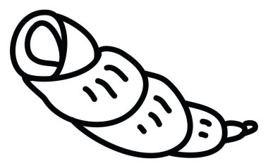 Deniz tarağı, illüstrasyon, beyaz arkaplandaki vektör