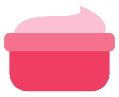 Pembe yüz kremi, illüstrasyon, beyaz arkaplanda vektör