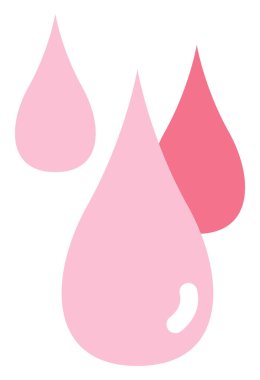 Pembe damlalar, illüstrasyon, beyaz arkaplan üzerindeki vektör