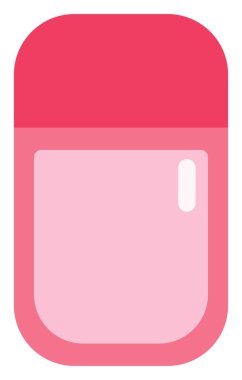 Pembe şampuan, illüstrasyon, beyaz arka planda vektör.