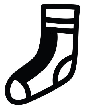 Siyah çizgili çoraplar, illüstrasyon, beyaz arka planda vektör.