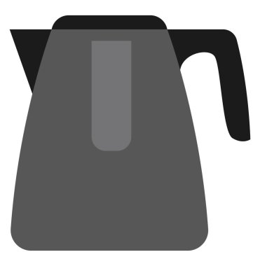 Elektrik gri çaydanlık, illüstrasyon, beyaz arkaplan üzerindeki vektör