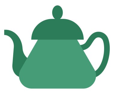 Turkuaz çaydanlık, illüstrasyon, beyaz arkaplan üzerindeki vektör