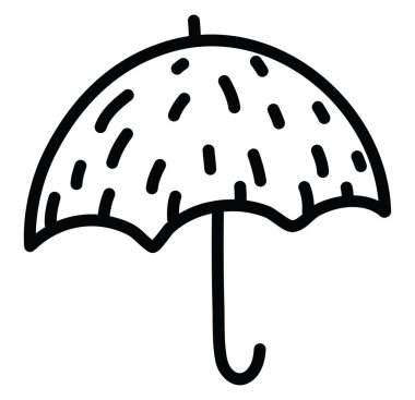 Islak şemsiye, illüstrasyon, beyaz arkaplan üzerindeki vektör