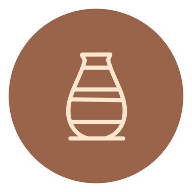 Antika kil çömlek, illüstrasyon, beyaz arka planda vektör.