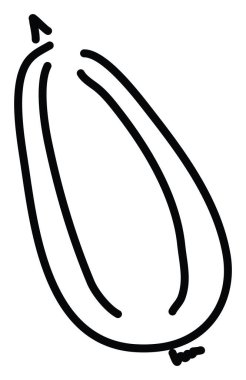 Beyaz arka planda bir salatalık, illüstrasyon, vektör