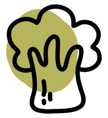 Yeşil brokoli, illüstrasyon, beyaz arkaplan üzerindeki vektör