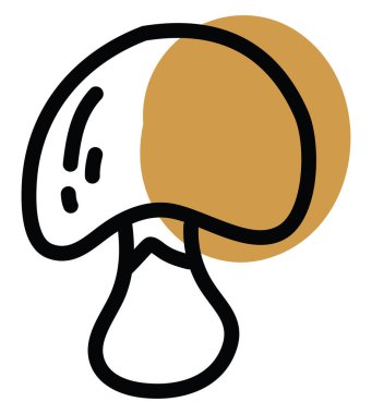 Taze mantar, illüstrasyon, beyaz arkaplanda vektör