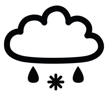 Islak kar, illüstrasyon, beyaz arkaplandaki vektör