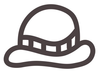 Klasik şapka, illüstrasyon, beyaz arkaplan üzerindeki vektör