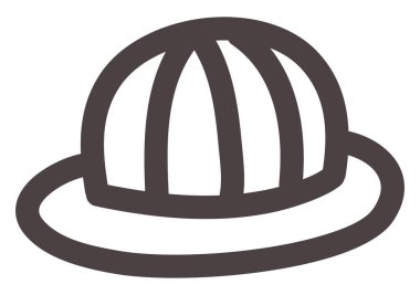 Retro şapka, illüstrasyon, beyaz arkaplan üzerindeki vektör