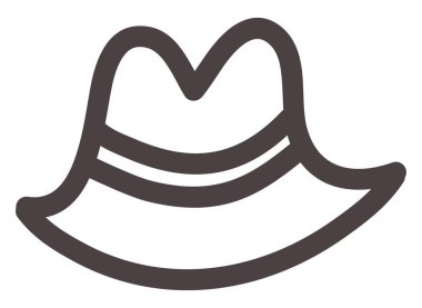 Centilmen şapkası, illüstrasyon, beyaz arka planda vektör