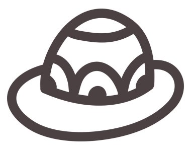 Küçük bayan şapkası, illüstrasyon, beyaz arka planda vektör.