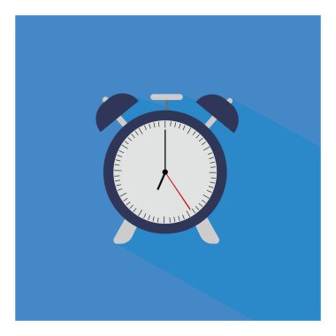 Alarm saati, illüstrasyon, beyaz arkaplan üzerindeki vektör.