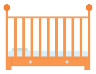 Bebek beşiği, illüstrasyon, beyaz arkaplanda vektör.