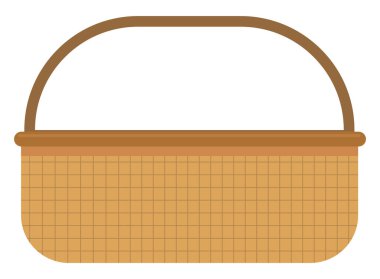 Tahta sepet, illüstrasyon, beyaz arkaplanda vektör.