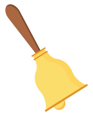 Altın çan, illüstrasyon, beyaz arkaplan vektörü.