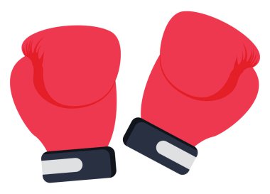 Boks eldivenleri, illüstrasyon, beyaz arkaplan vektörü.