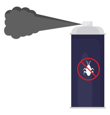 Böcek spreyi, illüstrasyon, beyaz arkaplan üzerindeki vektör.