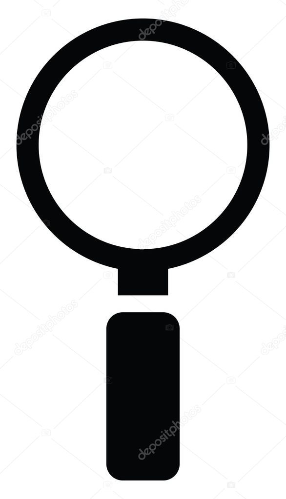 Small magnifier, illustration, vector on a white background