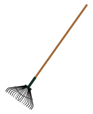 Beyaz arkaplan üzerindeki yapraklar, illüstrasyon ve vektör için temizlik aracı.